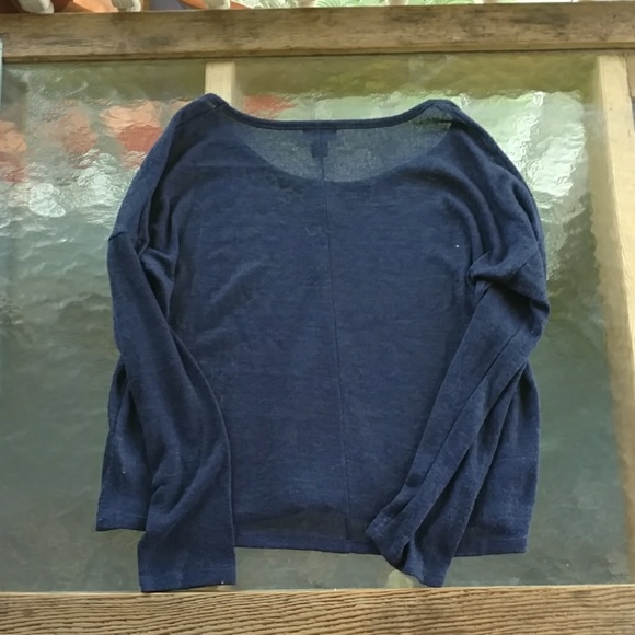 Old Navy Drop Shoulder Navy Blue Sweater - Picture 2 of 4
